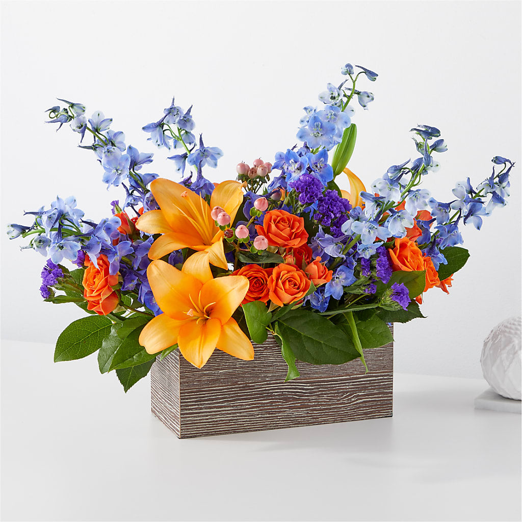 Radiant Citrus Box Bouquet – Bird Of Paradise Flowers, Bristol PA