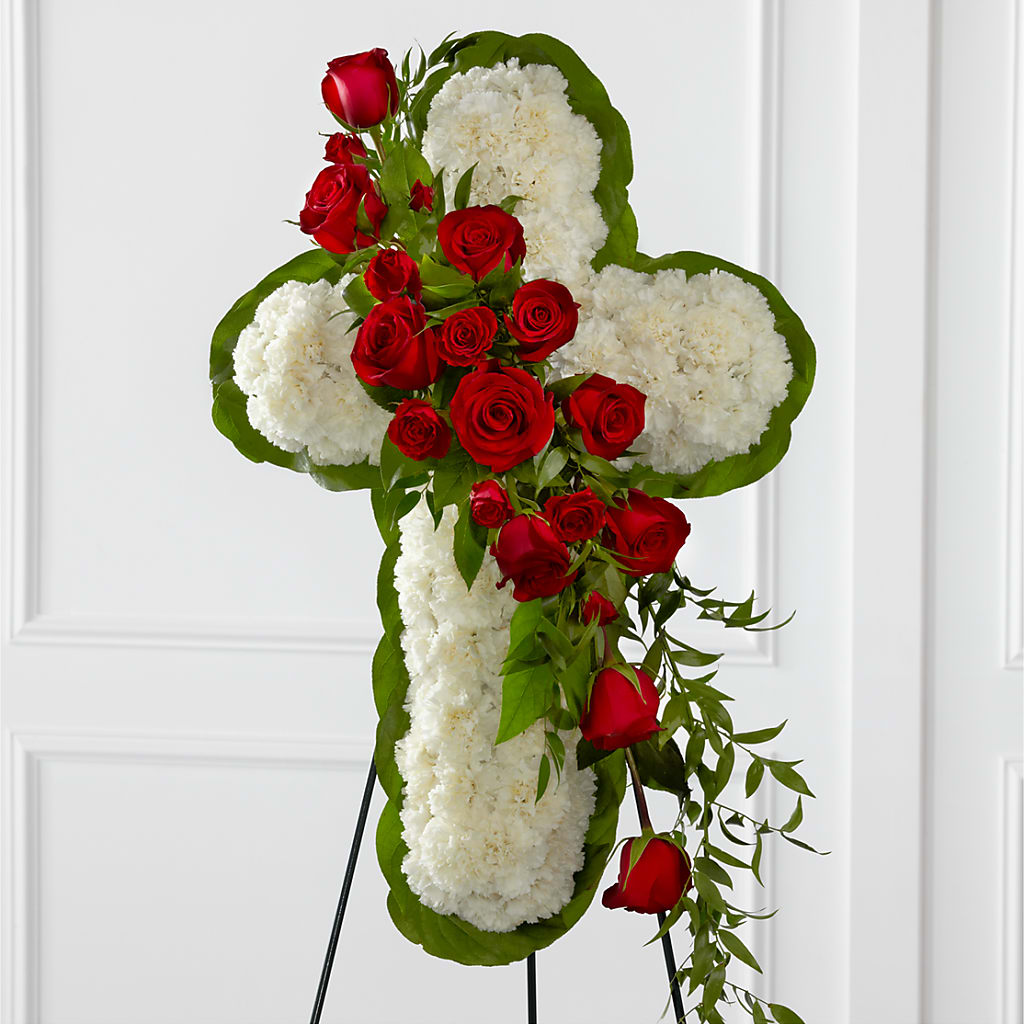 Floral Cross Easel – Bird Of Paradise Flowers, Bristol PA