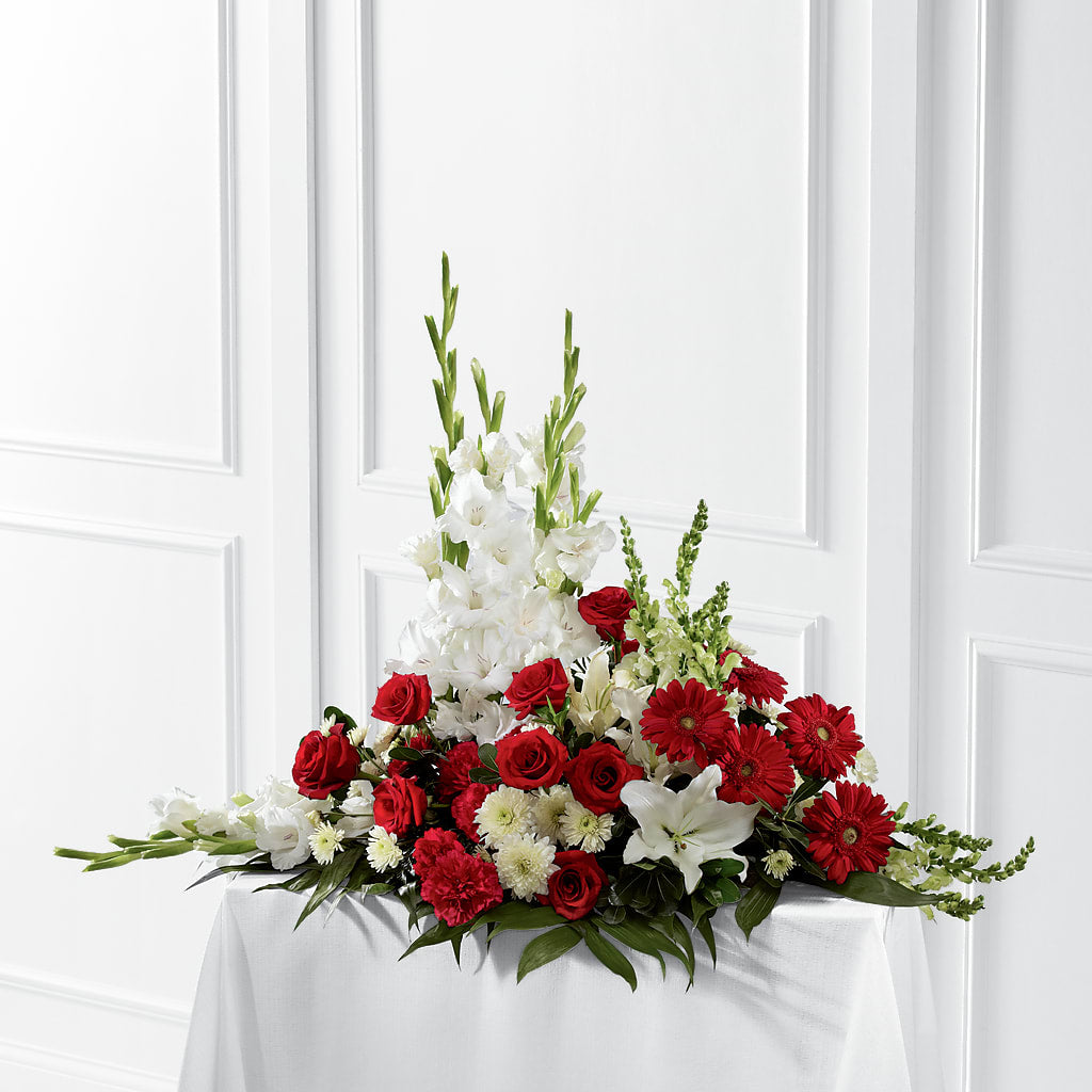 Crimson & White Arrangement – Bird Of Paradise Flowers, Bristol PA