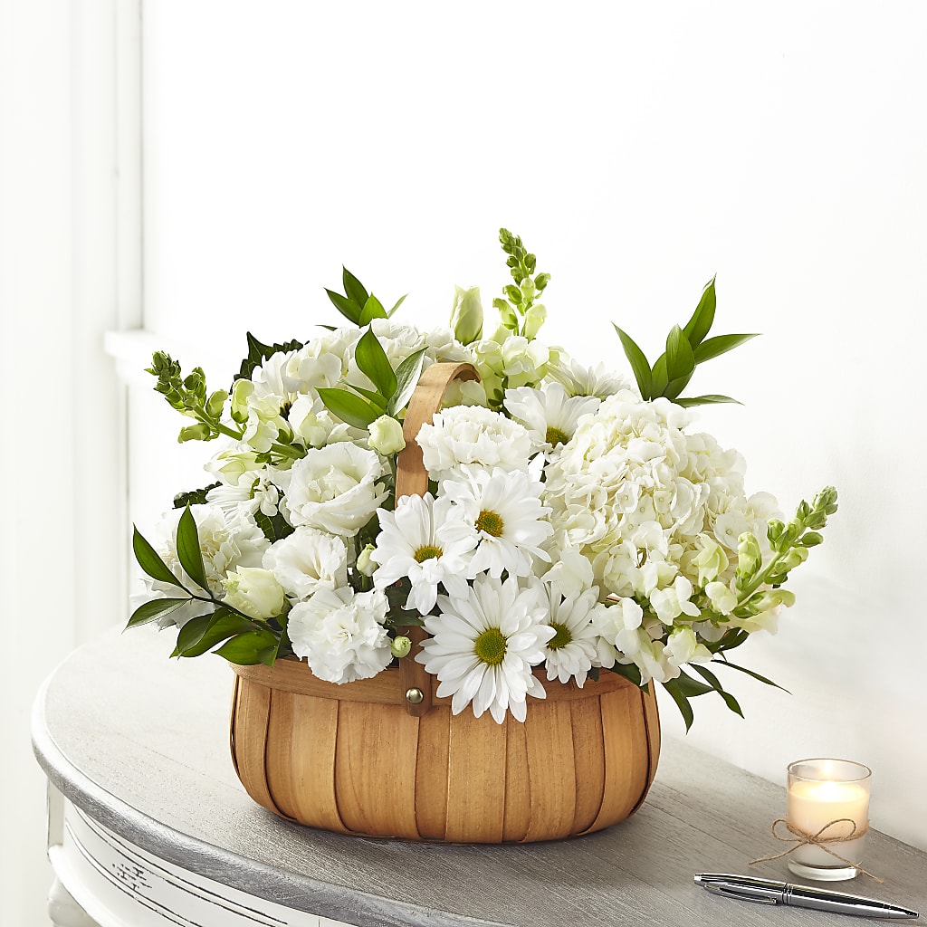 Pure Ivory Basket – Bird Of Paradise Flowers, Bristol PA