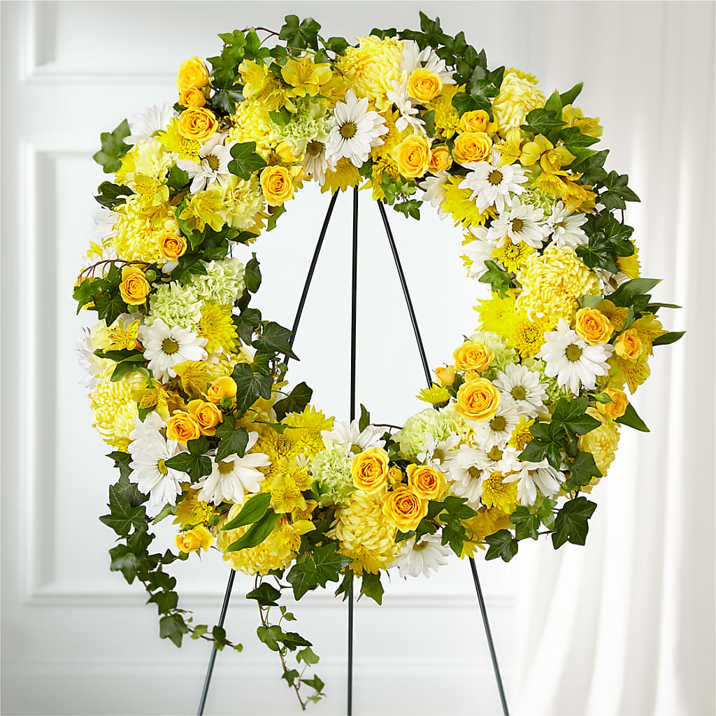Golden Remembrance Wreath – Bird Of Paradise Flowers, Bristol PA