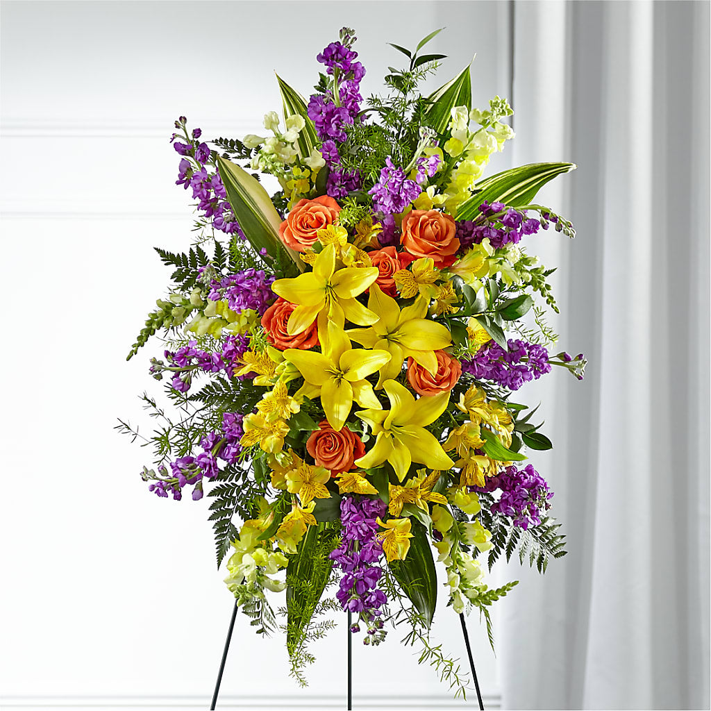 Thoughtful Prayers Standing Spray – Bird Of Paradise Flowers, Bristol PA