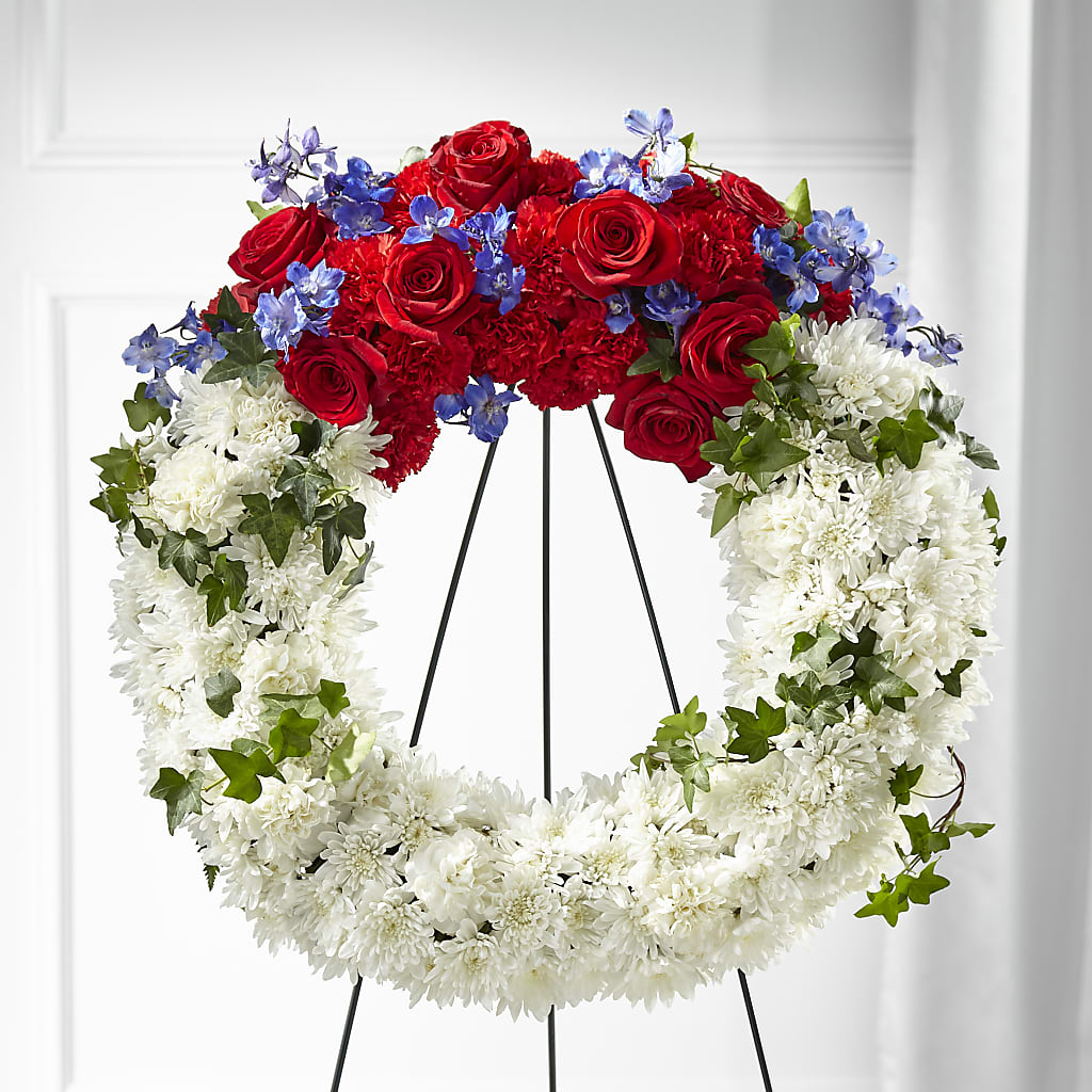 Patriotic Passion Wreath – Bird Of Paradise Flowers, Bristol PA
