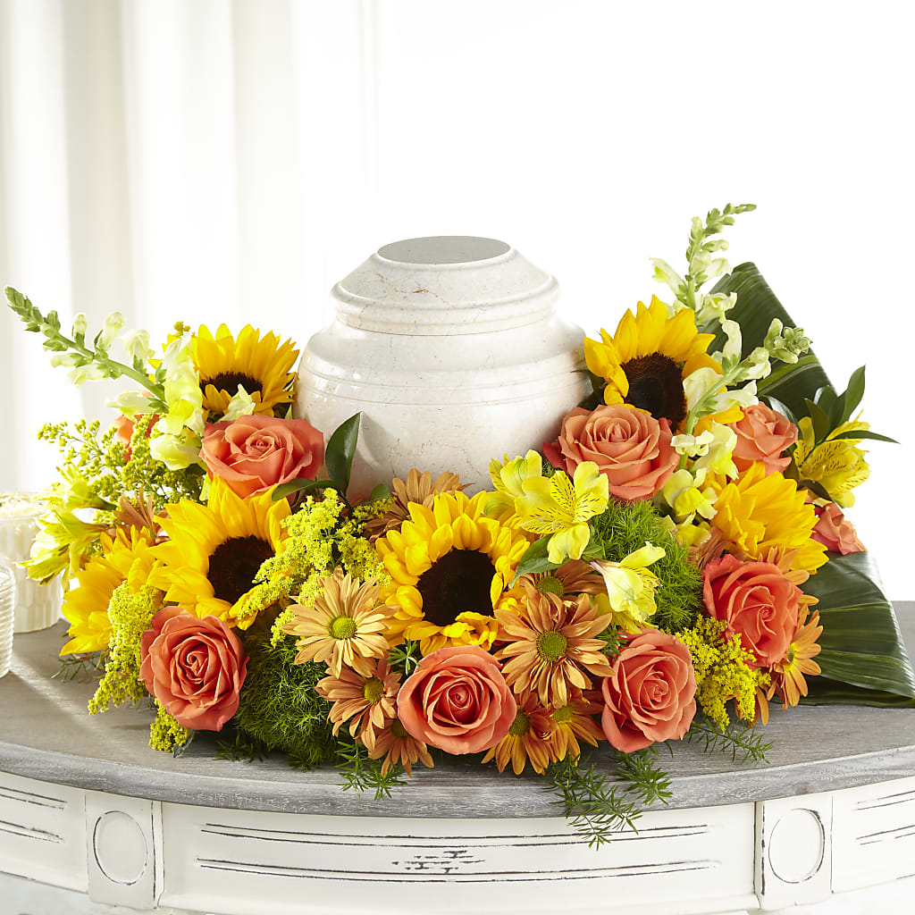 Faithful Sunflower Cremation Adornment – Bird Of Paradise Flowers, Bristol PA
