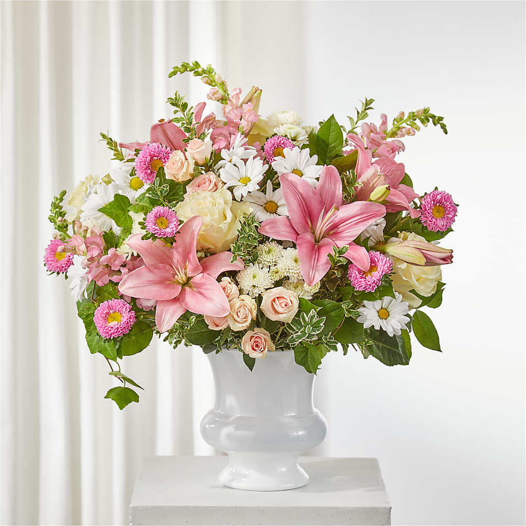 Empathetic Blooms Urn Arrangement – Bird Of Paradise Flowers, Bristol PA