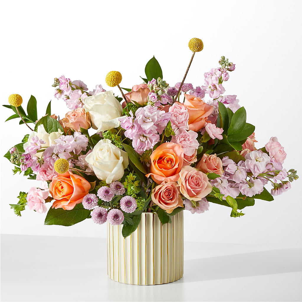 French Market Bouquet with Ivory Vase – Bird Of Paradise Flowers, Bristol PA