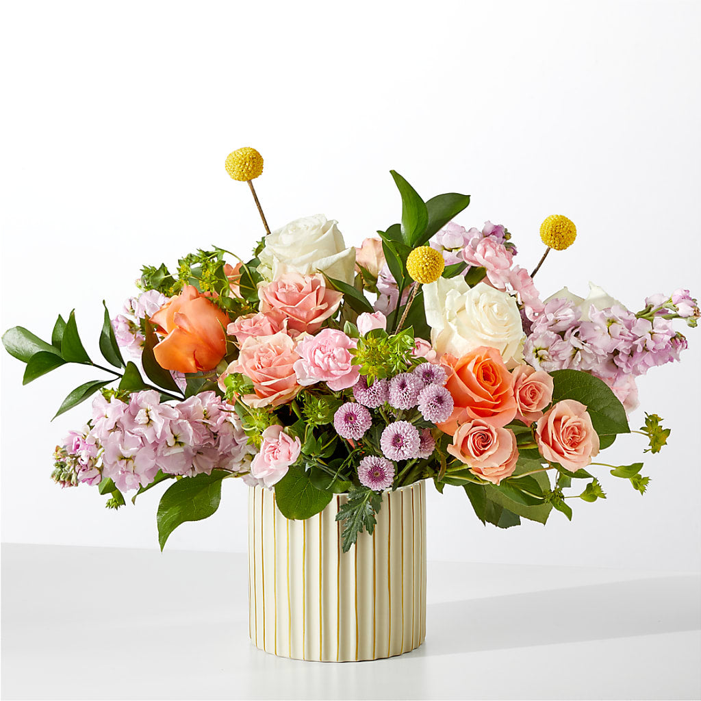 French Market Bouquet with Ivory Vase – Bird Of Paradise Flowers, Bristol PA