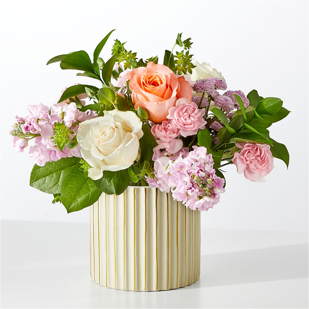 French Market Bouquet with Ivory Vase – Bird Of Paradise Flowers, Bristol PA