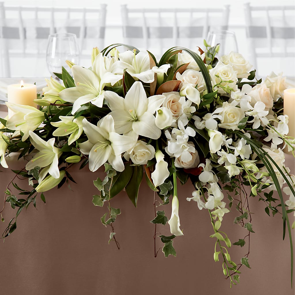 White Linen Arrangement – Bird Of Paradise Flowers, Bristol PA
