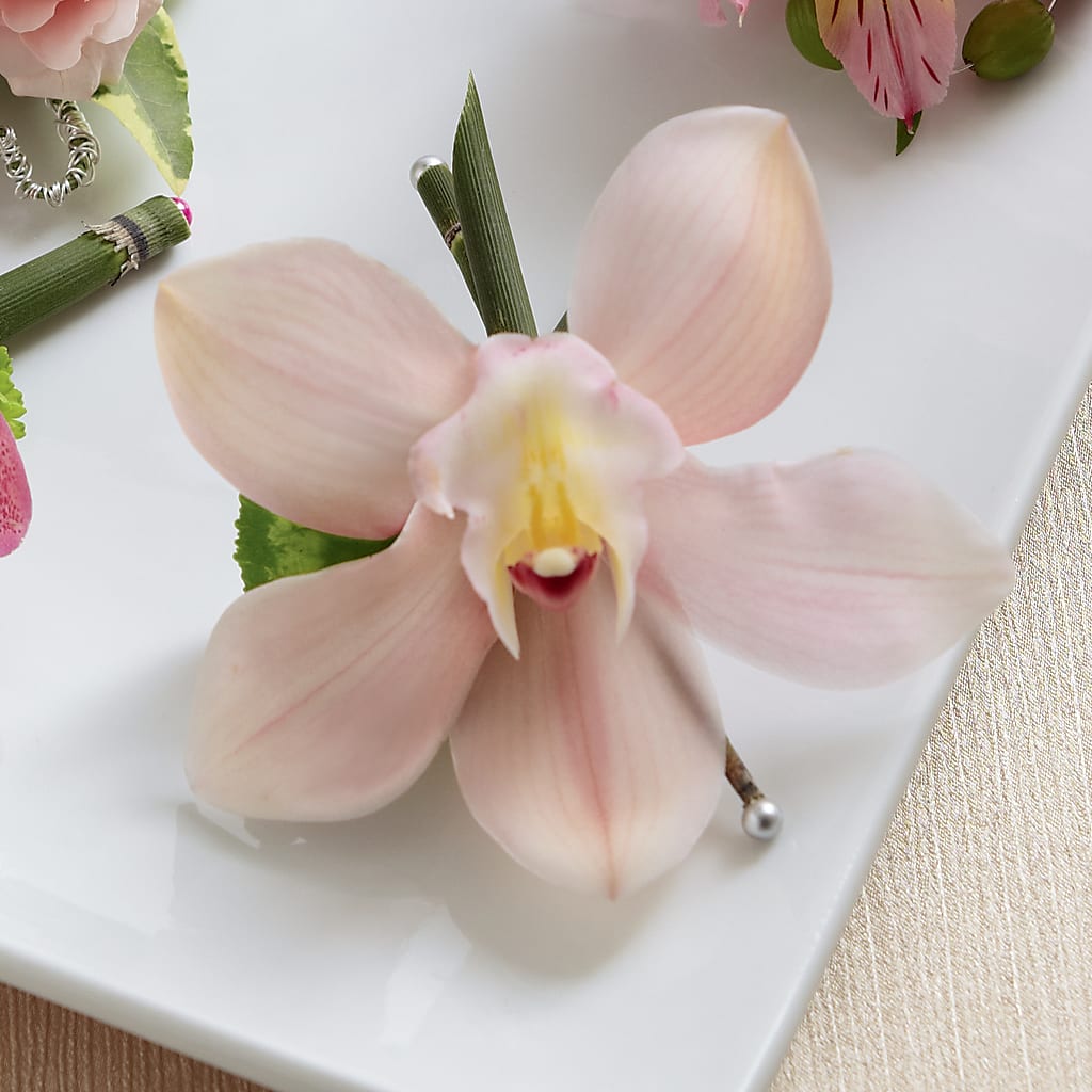 Pink Cymbidium Boutonniere – Bird Of Paradise Flowers, Bristol PA
