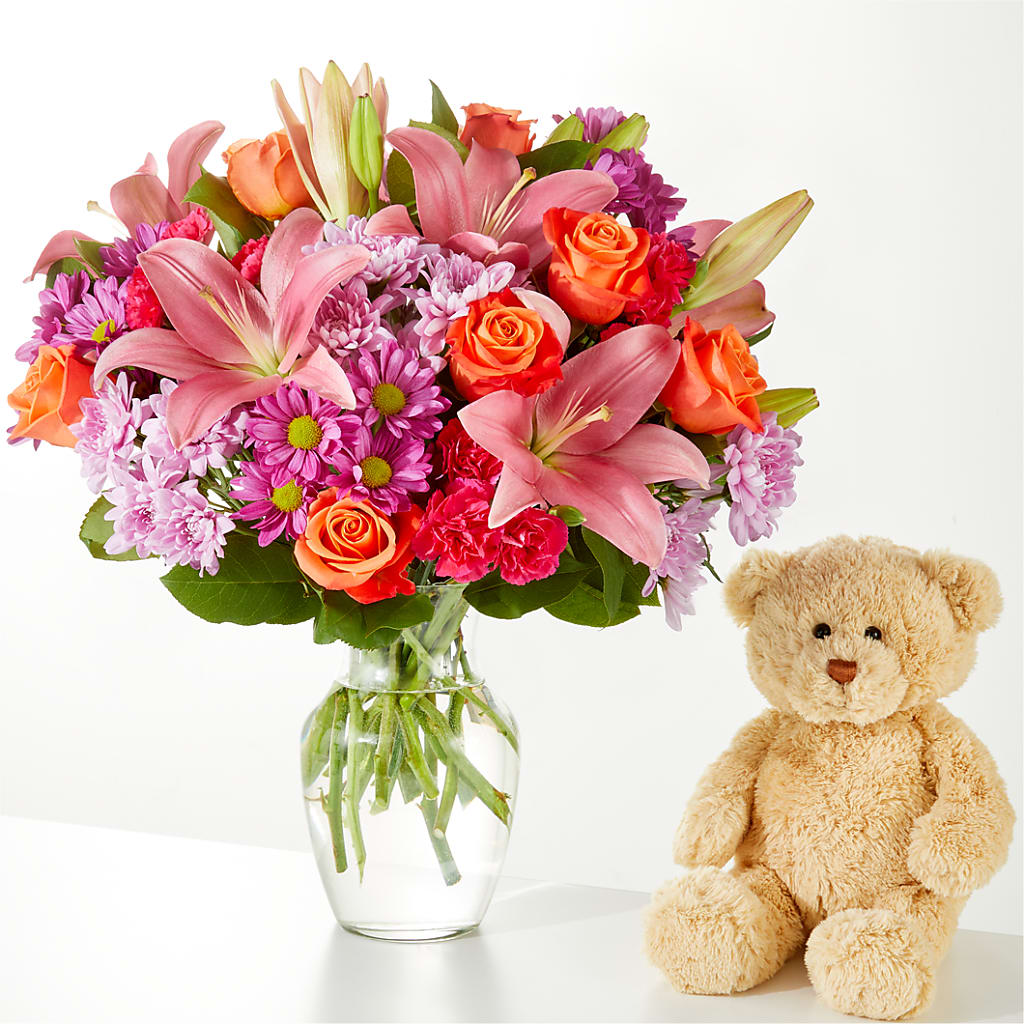 One and Only Bouquet and Bear Bundle –  Bird Of Paradise Flowers, Bristol PA