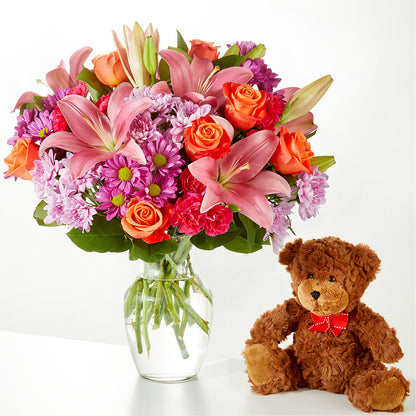 One and Only Bouquet and Bear Bundle –  Bird Of Paradise Flowers, Bristol PA