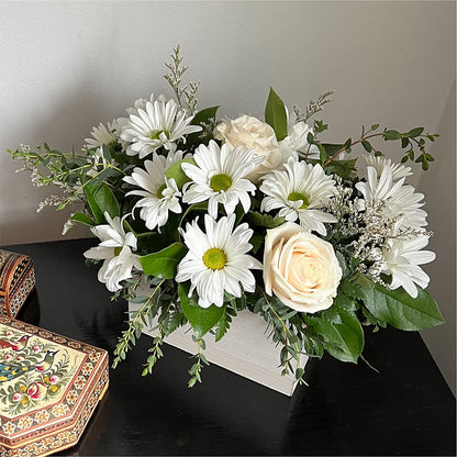 Fresh Linen Box Bouquet –  Bird Of Paradise Flowers, Bristol PA