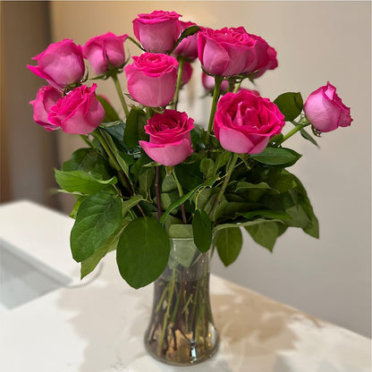 Long Stem Pink Rose Bouquet –  Bird Of Paradise Flowers, Bristol PA