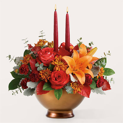 Fruits of Fall Centerpiece –  Bird Of Paradise Flowers, Bristol PA