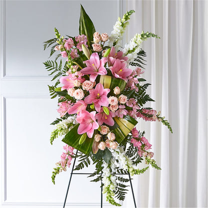 Elegant Embrace Standing Spray –  Bird Of Paradise Flowers, Bristol PA