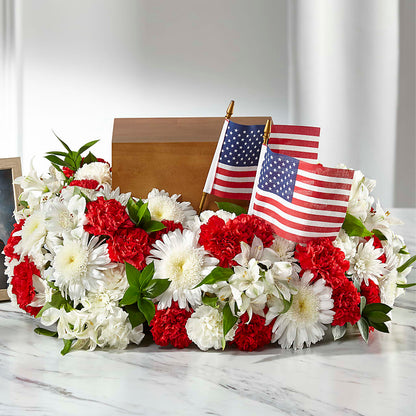 Spirit of Patriotism Cremation Adornment –  Bird Of Paradise Flowers, Bristol PA