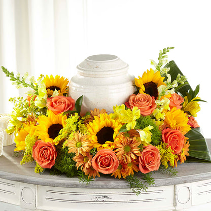 Faithful Sunflower Cremation Adornment –  Bird Of Paradise Flowers, Bristol PA
