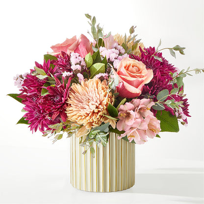 Berry Cobbler Bouquet with Ivory Vase –  Bird Of Paradise Flowers, Bristol PA