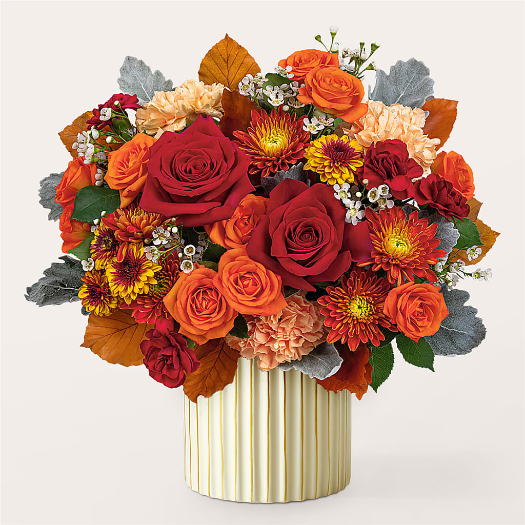 Merlot Bouquet with Ivory Vase –  Bird Of Paradise Flowers, Bristol PA