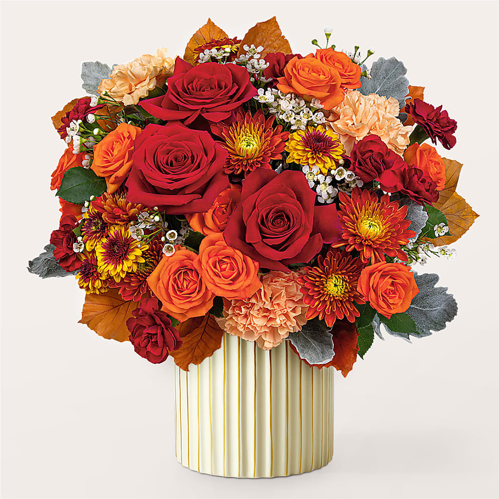 Merlot Bouquet with Ivory Vase –  Bird Of Paradise Flowers, Bristol PA