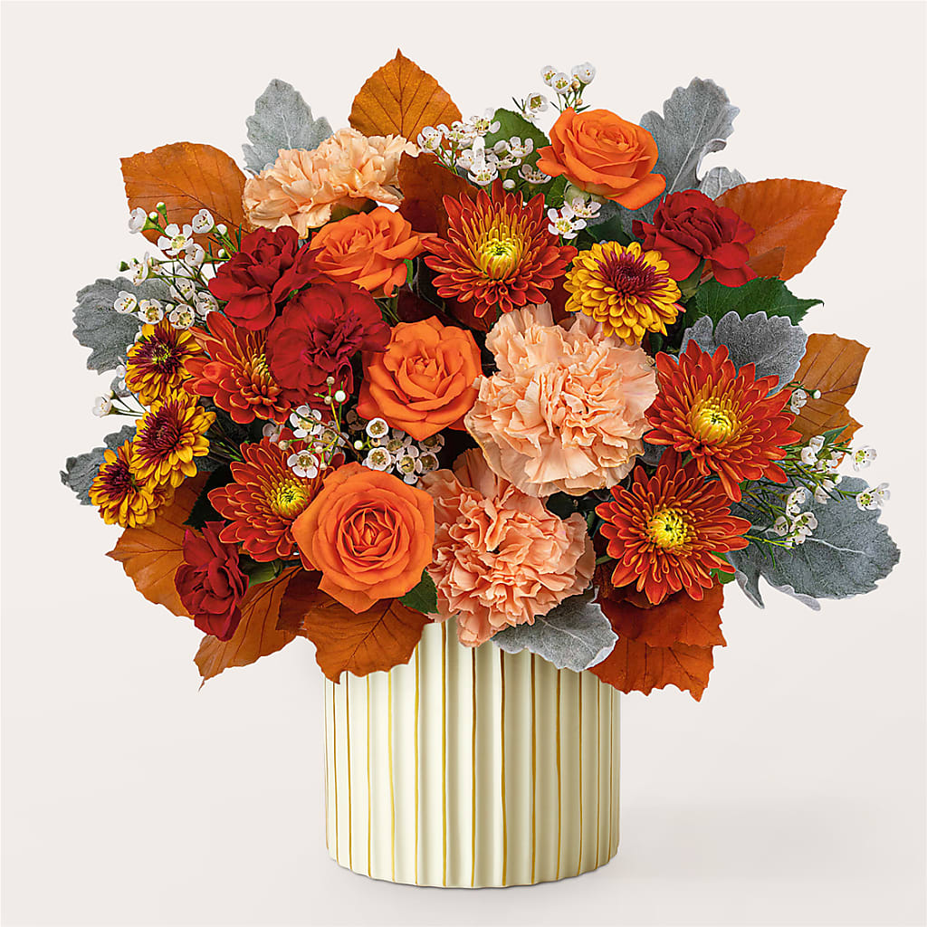 Merlot Bouquet with Ivory Vase –  Bird Of Paradise Flowers, Bristol PA