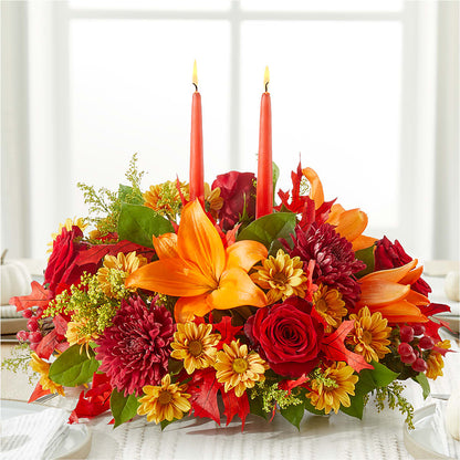 Autumn's Embrace Centerpiece –  Bird Of Paradise Flowers, Bristol PA