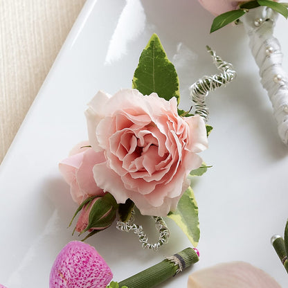 Pink Spray Rose Boutonniere –  Bird Of Paradise Flowers, Bristol PA