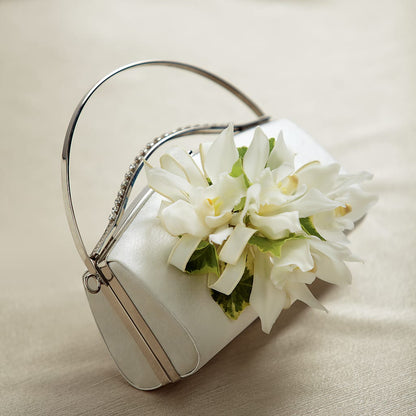 White Purse Decor –  Bird Of Paradise Flowers, Bristol PA
