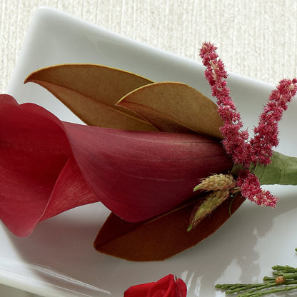 Red Calla Boutonniere –  Bird Of Paradise Flowers, Bristol PA