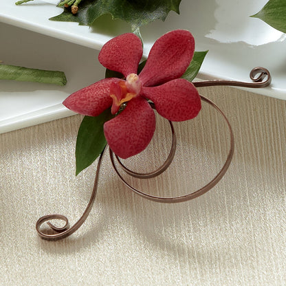 Red Mokara Boutonniere –  Bird Of Paradise Flowers, Bristol PA