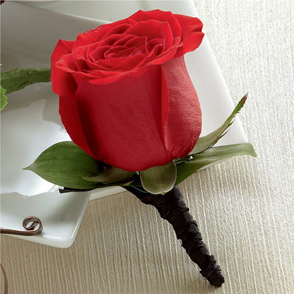 Red Rose Boutonniere –  Bird Of Paradise Flowers, Bristol PA
